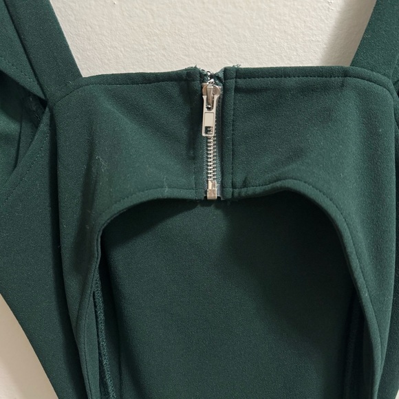 Petal & Pup Yvonne Emerald Green Hi Low Cut Out Midi Dress S - Picture 15 of 16